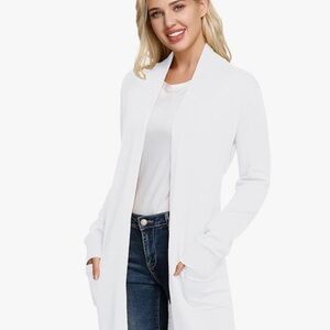 Grace Karin Women's Elegant White Cardigan Size 3XL Coastal Grandma